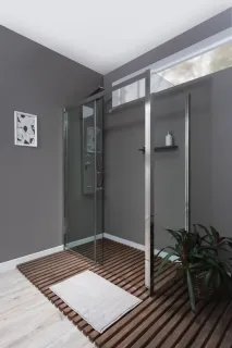 Душевой уголок Aquanet Delta NPE1131 183845 150x80 см стекло прозрачное профиль хром